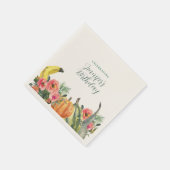 Autumn Fall Fete Colorful Pumpkins Birthday Party Serviette (Ecke)