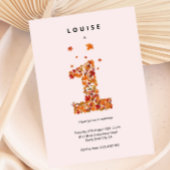 Autumn Fall Floral Garden First Birthday Aesthetic Einladung