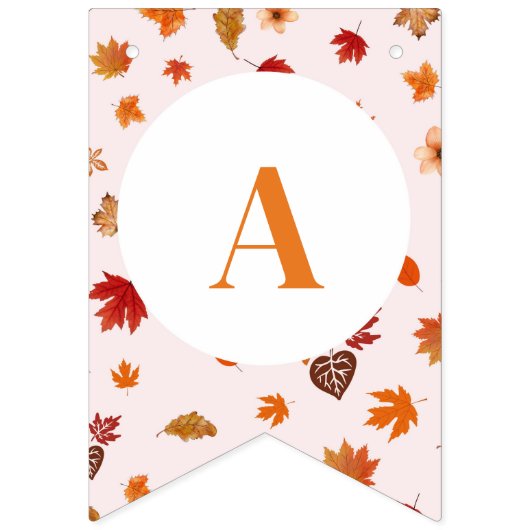 Autumn Fall Floral Happy Birthday Wimpelkette (Zweite Fahne)