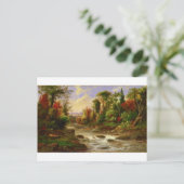 Autumn Fall Forest River Robert Duncanson Destiny Postkarte (Stehend Vorderseite)