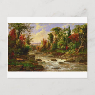 Autumn Fall Forest River Robert Duncanson Destiny Postkarte
