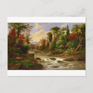 Autumn Fall Forest River Robert Duncanson Destiny Postkarte