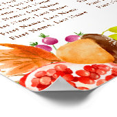 Autumn Fall Harvest 15 Tables Seating Chart Poster (Ecke)