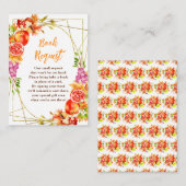 Autumn Fall Harvest Baby Shower Book Request Begleitkarte (Vorne/Hinten)