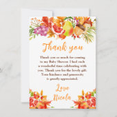 Autumn Fall Harvest Baby Shower Dankeskarte (Vorderseite)