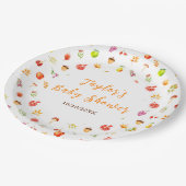 Autumn Fall Harvest Baby Shower Pappteller (Schrägansicht)