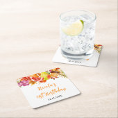 Autumn Fall Harvest Baby Shower Rechteckiger Pappuntersetzer (Vor Ort)