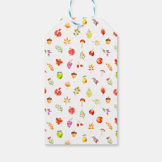 Autumn Fall Harvest Baby Shower Thank You Geschenkanhänger (Rückseite)