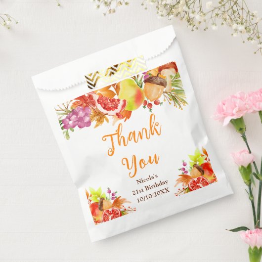 Autumn Fall Harvest Birthday Thank You Geschenktütchen (Versiegelt)
