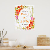 Autumn Fall Harvest Birthday Welcome Poster (Küche)