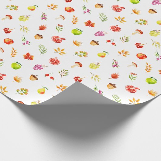 Autumn Fall Harvest Pattern Geschenkpapier (Ecke)