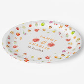 Autumn Fall Harvest Wedding Pappteller (Schrägansicht)