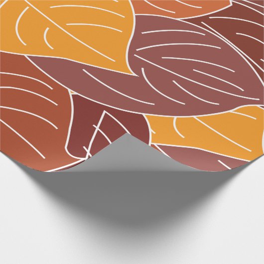 Autumn Fall Leaves Geschenkpapier (Ecke)