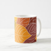 Autumn Fall Leaves Kaffeetasse (VorderseiteRechts)