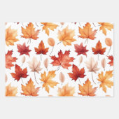 Autumn Fall Leaves Terracotta Brown Boho Pattern  Geschenkpapier Set (Vorderseite 2)