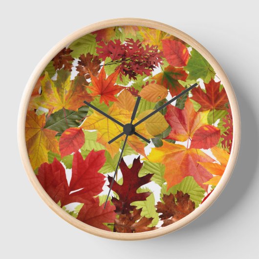 Autumn Fall Leaves  Uhr (Vorderseite)