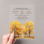 Autumn Fall Oak Trees Forest Wedding Acryleinladungen (Insitu (Handheld))