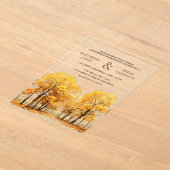 Autumn Fall Oak Trees Forest Wedding Acryleinladungen (Ablage )