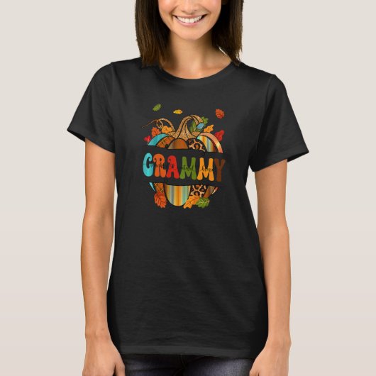 Autumn Fall Outfit Grammy Thankful Grateful Blesse T-Shirt (Vorderseite)