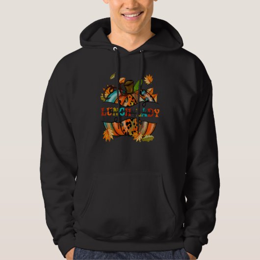 Autumn Fall Outfit Lunch Lady Thankful Grateful Bl Hoodie (Vorderseite)