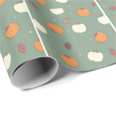 Autumn Fall Pumpkin Geschenkpapier (Rolleneckpunkt)