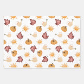 Autumn Fall Pumpkin Leaf Geschenkpapier Set (Vorderseite 2)