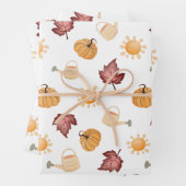 Autumn Fall Pumpkin Leaf Geschenkpapier Set (Beispiel)
