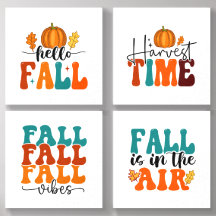 Autumn Fall Pumpkin Wall Decor Poster