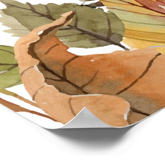 Autumn Fall Service Price Menu Custom Printed Poster (Ecke)