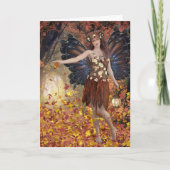 AUTUMN FANTASY LADY FAIRY GREETING CARD BLANK KARTE (Vorderseite)