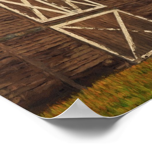 Autumn Farm Scene Print Poster (Ecke)