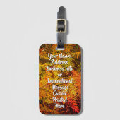 "Autumn Ferns" Gepäckmarke Gepäckanhänger (Vorderseite Vertikal)
