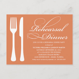 AUTUMN FLATWARE PROBE DINNER INVITE EINLADUNGSPOSTKARTE