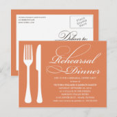 AUTUMN FLATWARE | PROBE DINNER INVITE EINLADUNGSPOSTKARTE (Vorne/Hinten)