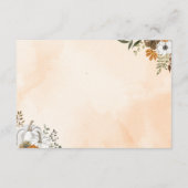 Autumn Floral “Books for Baby” Card – Peach Begleitkarte (Rückseite)