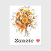 Autumn Floral Bouquet Aufkleber (Blatt)