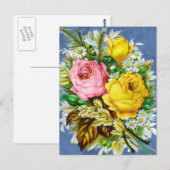 Autumn Floral Bouquet Watercolor Postkarte (Vorne/Hinten)