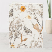 Autumn Floral Butterfly Dankeskarte (Rückseite)