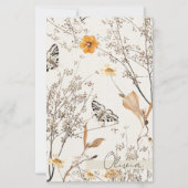 Autumn Floral Butterfly Paper Sheet (Vorderseite)