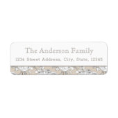 Autumn Floral Custom Rücksendeadressen-Aufkleber (Vorne)