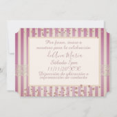 Autumn Floral de Borgoña Quinceanera Celebración Einladung (Rückseite)