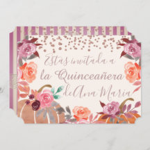 Autumn Floral de Borgoña Quinceanera Celebración
