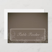 Autumn Floral Fall Gray (Autumn Floral Platzkarte  Postkarte (Vorne/Hinten)