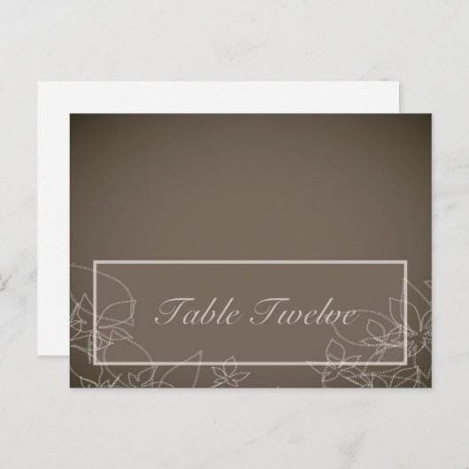 Autumn Floral Fall Gray (Autumn Floral Platzkarte  Postkarte (Vorne/Hinten)