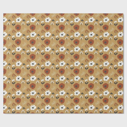 Autumn Floral Geschenkpapier (Flach)