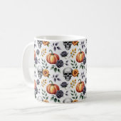 Autumn Floral Halloween Kaffeetasse (Vorderseite Links)