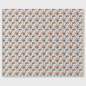 Autumn Floral Halloween Pattern Geschenkpapier (Flach)