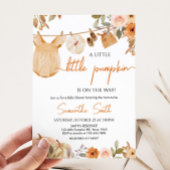 Autumn Floral Little Pumpkin Baby Shower Einladung