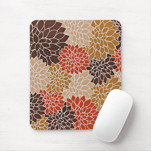 Autumn floral pattern mousepad (Mit Mouse)