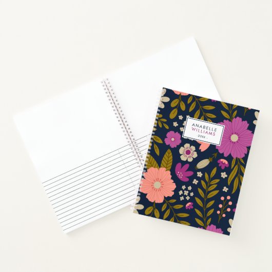 Autumn Floral Pattern Notebook Notizblock (Innenseite)